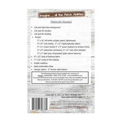 PDF Pattern #39 Lighthouse by Patch Abilities - back cover