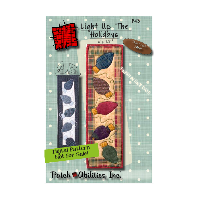 PDF Pattern #43 Light Up The Holidays by Patch Abilities - front cover