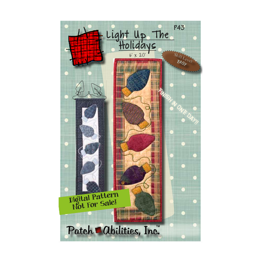 PDF Pattern #43 Light Up The Holidays by Patch Abilities - front cover
