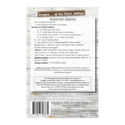 PDF Pattern #57 SVEN by Patch Abilities - back cover