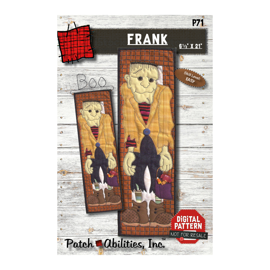 PDF Pattern #71 Frank by Patch Abilities - front cover