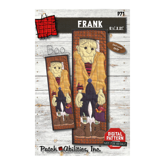 PDF Pattern #71 Frank by Patch Abilities - front cover
