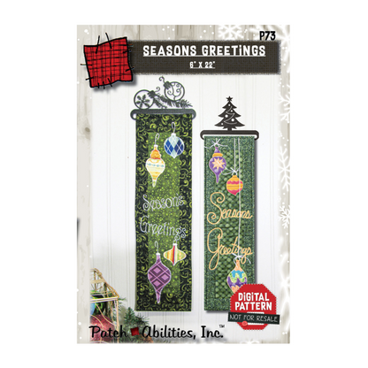 PDF Pattern Season's Greetings #73 by Patch Abilities - front cover