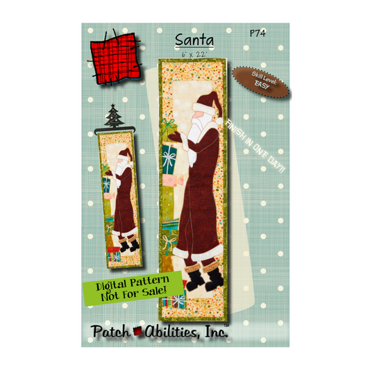 PDF Pattern #74 Santa by Patch Abilities - front cover