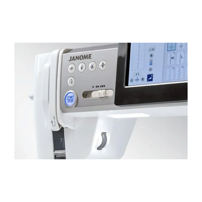 Janome Continental M8 Professional - close-up of control panel buttons