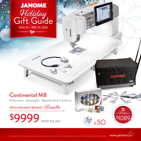 Janome Holiday 2025 M8 Gift Guide