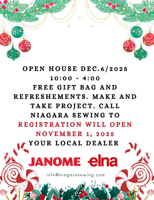 Christmas Open House: Saturday Dec 6/2025 |. Registration opens Nov 1 by phone or in person