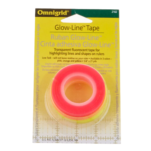 omnigrid Glow-line tape for highlighting lines and shapes on rulers