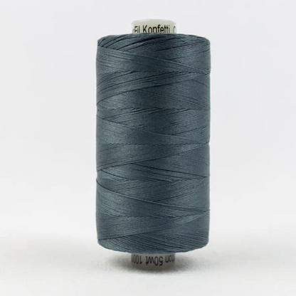 Konfetti by Wonderfil Egyptian Cotton Thread in blue grey